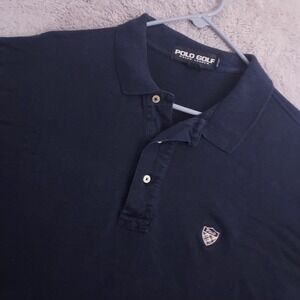 Vintage Polo Ralph Lauren Shirt Mens Extra Large Shield Linen Blend Casual 90s
